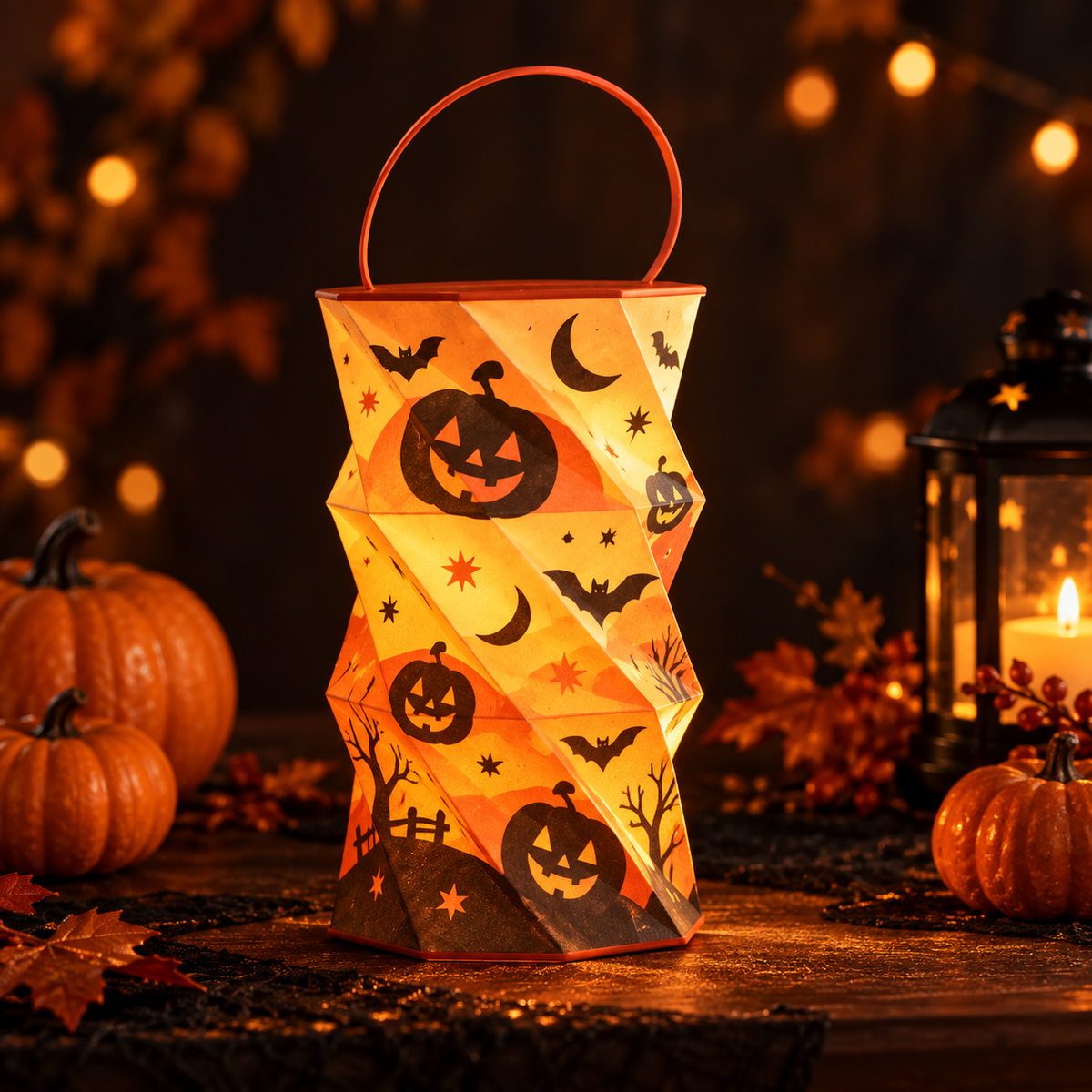 👻🔥Unfold the Glow — Portable Rotating Lantern