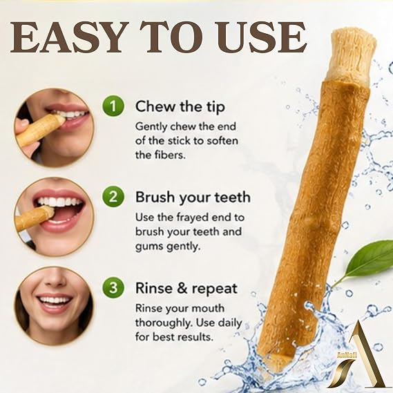 Miswak Sticks – Natural Toothbrush for Whiter Teeth & Fresh Breath