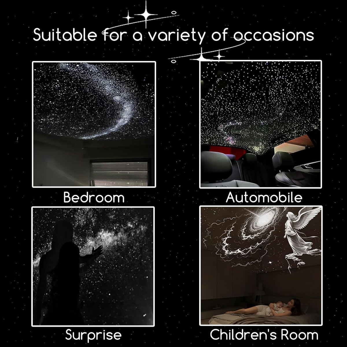 2-in-1 Galaxy Projector Night Light