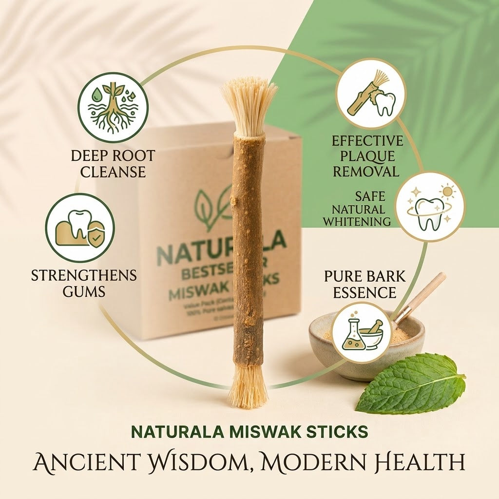 Miswak Sticks – Natural Toothbrush for Whiter Teeth & Fresh Breath
