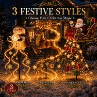 🎁 🛷 Santa Sleigh+☃️ Snowman+🦌 Reindeer