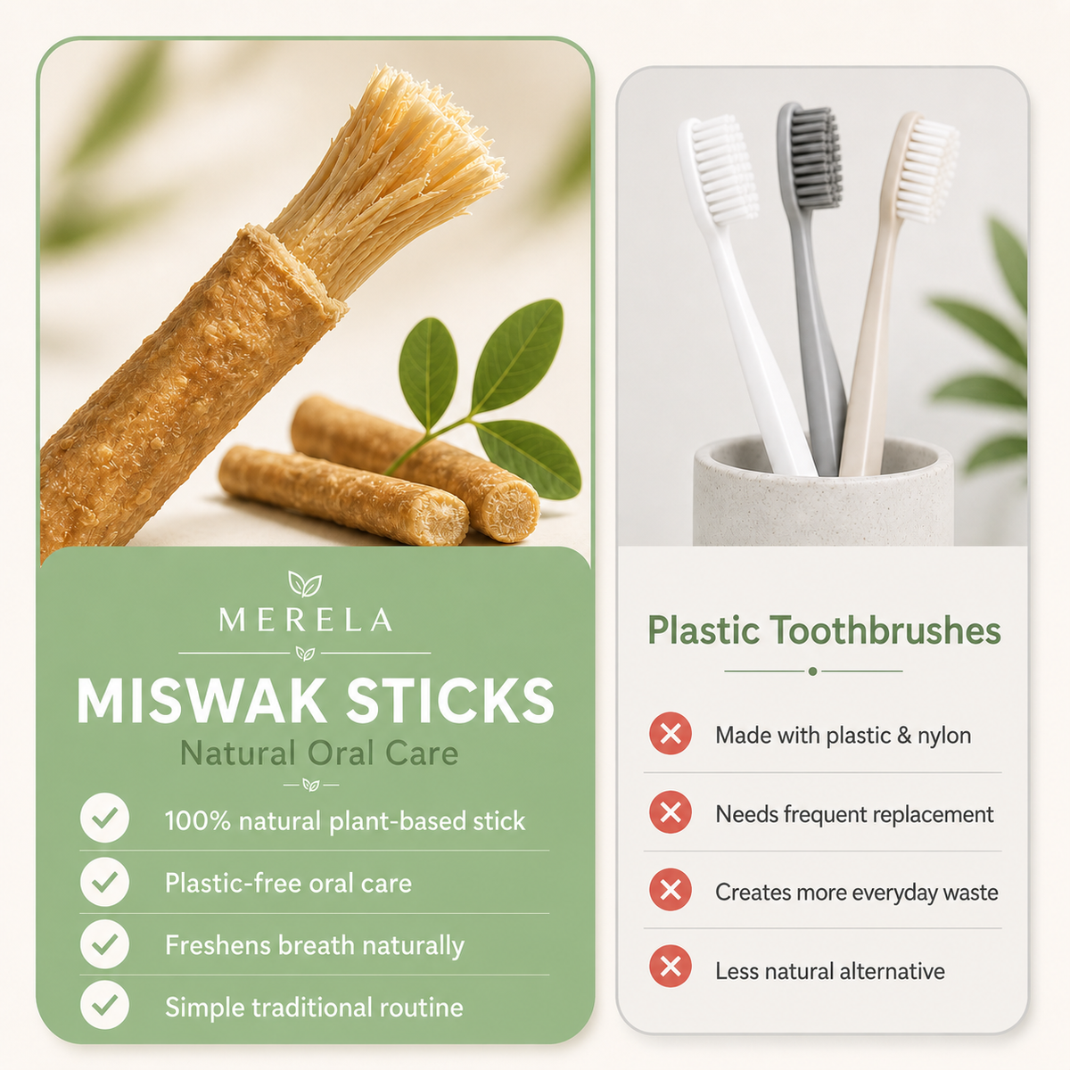 Miswak Sticks – Natural Toothbrush for Whiter Teeth & Fresh Breath