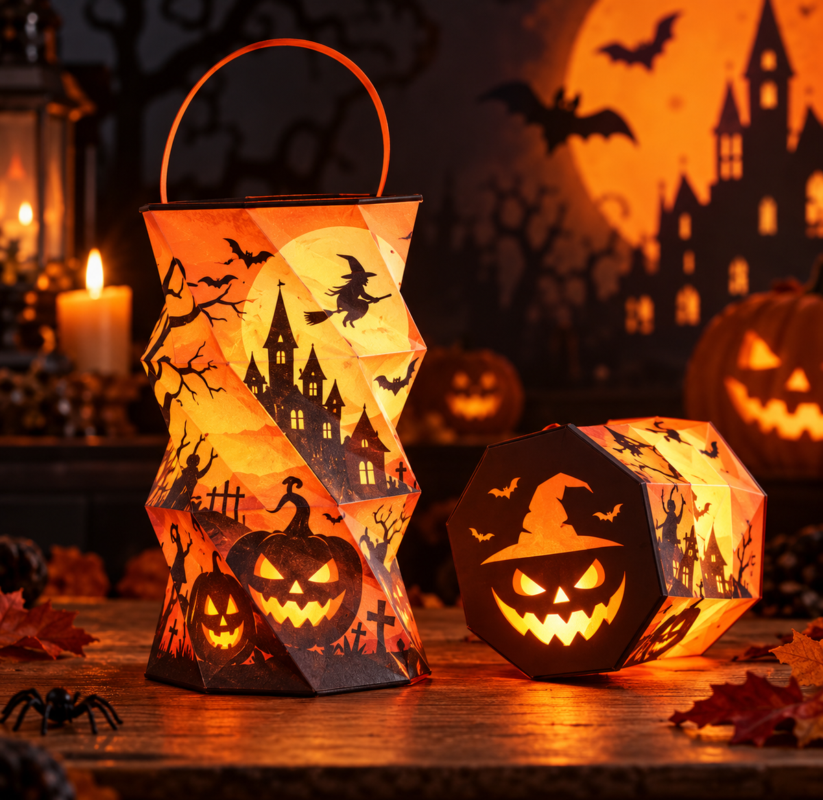 👻🔥Unfold the Glow — Portable Rotating Lantern