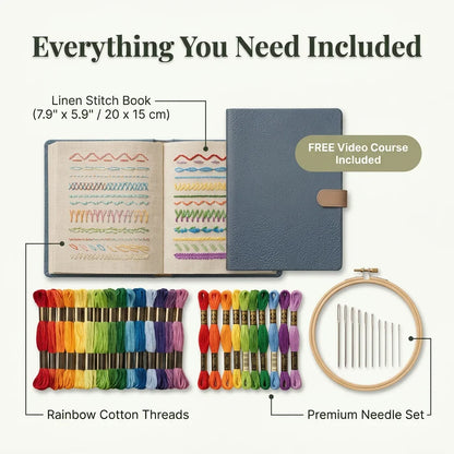 Complete Sewing Learning Set – Embroidery Starter Kit